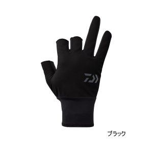画像: ≪'25年9月新商品！≫ ダイワ 防風ベルトレスグローブ 3本カット DG-8025W ブラック 2XLサイズ