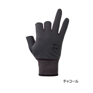 画像: ≪'25年9月新商品！≫ ダイワ 防風ベルトレスグローブ 3本カット DG-8025W チャコール XLサイズ