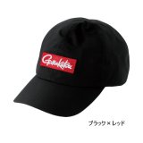 画像: (25年11月新商品) がまかつ ベーシックレインキャップ(ボックスロゴ) GM-9127 ブラック×レッド LLサイズ (11月発売予定/ご予約受付中)