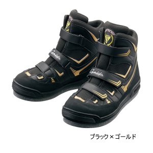 画像: （25年10月新商品） がまかつ フェルトスパイクシューズ（パワータイプ） GM-4514 ブラック×ゴールド 5Lサイズ