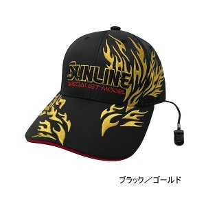 画像: サンライン ファイヤーキャップ CP-3404 ブラック／ゴールド フリーサイズ