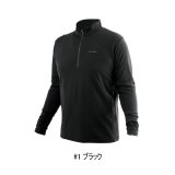 画像: がまかつ ラグゼ ドライリスタ ハーフジップシャツ LE-4013 ♯1 ブラック LLサイズ