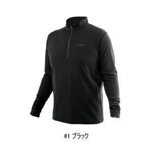 画像: がまかつ ラグゼ ドライリスタ ハーフジップシャツ LE-4013 ♯1 ブラック LLサイズ