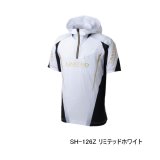 画像: （26年3月新商品） シマノ リミテッド プロ ショートスリーブフーディ SH-126Z リミテッドホワイト 3XLサイズ （3月発売予定／ご予約受付中）