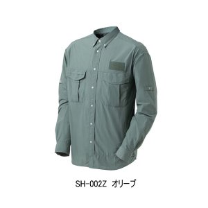 画像: （26年3月新商品） シマノ フィッシングシャツ ロングスリーブ SH-002Z オリーブ 2XLサイズ （3月発売予定／ご予約受付中）