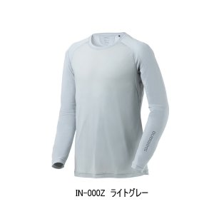 画像: （26年3月新商品） シマノ ハイブリッドインナー シャツ IN-000Z ライトグレー 2XLサイズ （3月発売予定／ご予約受付中）