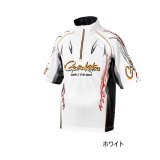 画像: （26年4月新商品） がまかつ 2WAYプリントジップシャツ（半袖） GM-3815 ホワイト 5Lサイズ （4月発売予定／ご予約受付中）