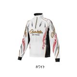 画像: （26年4月新商品） がまかつ 2WAYプリントジップシャツ（長袖） GM-3814 ホワイト 5Lサイズ （4月発売予定／ご予約受付中）