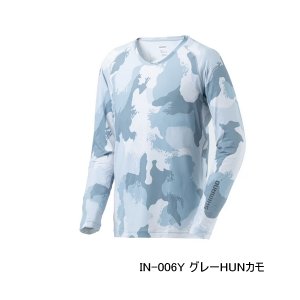 画像: （26年3月新商品） シマノ サン プロテクション インナーシャツ IN-006Y グレーHUNカモ 2XLサイズ （3月発売予定／ご予約受付中）