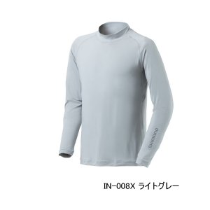 画像: （26年3月新商品） シマノ サン プロテクション インナーシャツ ハイネック IN-008X ライトグレー 2XLサイズ （3月発売予定／ご予約受付中）