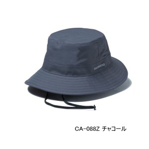 画像: （26年3月新商品） シマノ レインバケットハット CA-088Z チャコール Lサイズ （3月発売予定／ご予約受付中）