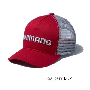 画像: （26年3月新商品） シマノ スタンダード メッシュキャップ CA-061Y レッド Lサイズ （3月発売予定／ご予約受付中）