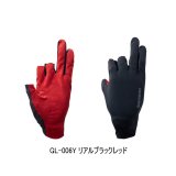 画像: （26年3月新商品） シマノ 05 センシティブ グローブ 3 GL-006Y リアルブラックレッド Lサイズ （3月発売予定／ご予約受付中）