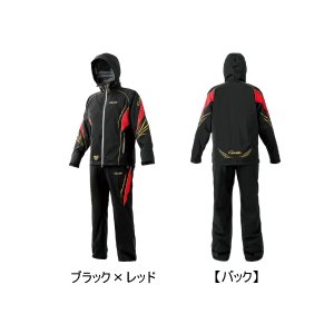 画像: （26年4月新商品） がまかつ アルテマシールドプロレインスーツ GM-3799 ブラック×レッド 7Lサイズ （4月発売予定／ご予約受付中）