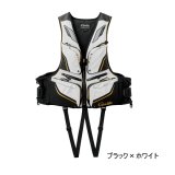 画像: （26年3月新商品） がまかつ フローティングベスト GM-6007 ブラック×ホワイト 3Lサイズ （3月発売予定／ご予約受付中）