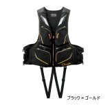 画像: （26年3月新商品） がまかつ フローティングベスト GM-6007 ブラック×ゴールド Sサイズ （3月発売予定／ご予約受付中）