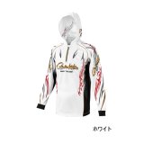 画像: （26年4月新商品） がまかつ 2WAYプリントジップシャツフーディ GM-3816 ホワイト 5Lサイズ （4月発売予定／ご予約受付中）