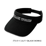 画像: （26年2月新商品） がまかつ ベーシックサンバイザー GM-9128 ブラック×シルバー（ブラックワークス） フリーサイズ