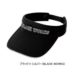 画像: (26年2月新商品) がまかつ ベーシックサンバイザー GM-9128 ブラック×シルバー(ブラックワークス) フリーサイズ