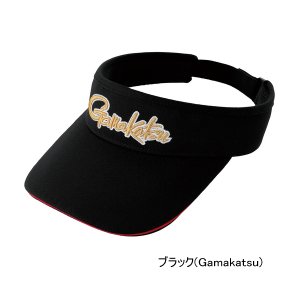 画像: (26年2月新商品) がまかつ ベーシックサンバイザー GM-9128 ブラック(がまかつ) フリーサイズ