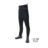 画像: 阪神素地 国産スリムウェーダー（中割） FX-590 ブラック 3LXサイズ