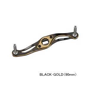 画像: （26年5月新商品） ダイワ SLPW MC クランク ハンドル 90mm ブラック／ゴールド （5月発売予定／ご予約受付中） （返品不可） （小型商品）