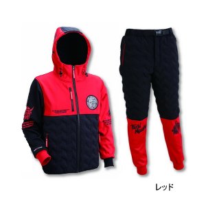 画像: 釣武者 グレートマスター フュージョンシェル レッド LLサイズ