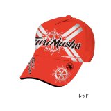 画像: （26年5月新商品） 釣武者 アーミエンブレムキャップ II レッド フリーサイズ （5月発売予定／ご予約受付中）