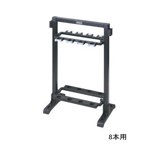 画像: （26年5月新商品） PROX フォールディングスリムロッドスタンド PX166H8MK 8本用／ハイタイプ マットブラック