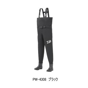 画像: （26年3月新商品） ダイワ パワーウェーダー（ラジアル） PW-4308 ブラック 3Lサイズ