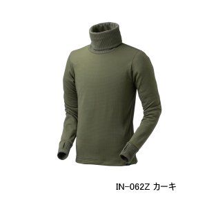 画像: （26年9月新商品） シマノ ドライインナー サーモネックシャツ IN-062Z カーキ 2XLサイズ （9月発売予定／ご予約受付中）