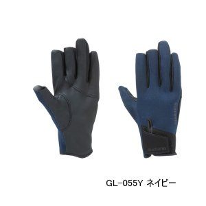 画像: （26年10月新商品） シマノ 03 タイタニューム・アルファ グローブ 3 セミロング GL-055Y ネイビー 2XLサイズ （10月発売予定／ご予約受付中）