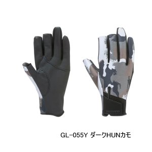 画像: （26年10月新商品） シマノ 03 タイタニューム・アルファ グローブ 3 セミロング GL-055Y ダークHUNカモ XLサイズ （10月発売予定／ご予約受付中）