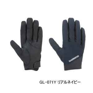 画像: （26年9月新商品） シマノ 01 ベーシックウォーム グローブ 指出し GL-071Y リアルネイビー 2XLサイズ （9月発売予定／ご予約受付中）