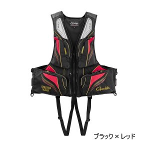 画像: （26年11月新商品） がまかつ アルテマシールドプロ フローティングベスト GM-6008 ブラック×レッド 5Lサイズ （11月発売予定／ご予約受付中）