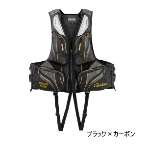 画像: （26年11月新商品） がまかつ アルテマシールドプロ フローティングベスト GM-6008 ブラック×カーボン 7Lサイズ （11月発売予定／ご予約受付中）