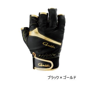 画像: （26年10月新商品） がまかつ エルゴグリップグローブ（5本切） GM-7314 ブラック×ゴールド 3Lサイズ （10月発売予定／ご予約受付中）