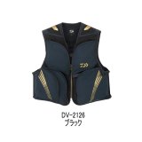 画像: （26年4月新商品） ダイワ クールショートベスト DV-2126 ブラック キングサイズ