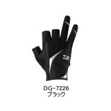 画像: （26年4月新商品） ダイワ フィンガータッチジギンググローブ 3本カット DG-7226 ブラック 2XLサイズ