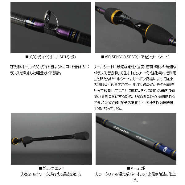 船竿 ダイワ メタリア カットウ HH-142 / daiwa / 釣具 : 4960652957069 : フィッシング釣人館 Yahoo!店 -  通販 - Yahoo!ショッピング