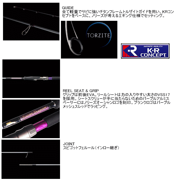 画像: マルキュー ノリーズ エギングプログラム スピニングモデル EP90M 【大型商品1/代引不可】 〔仕舞寸法 141cm〕