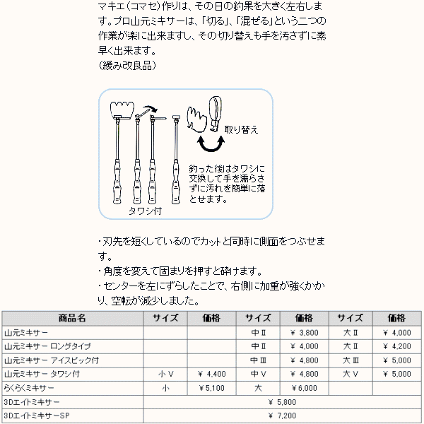 画像: 山元工房 プロ山元 ミキサー ロングタイプ 中II