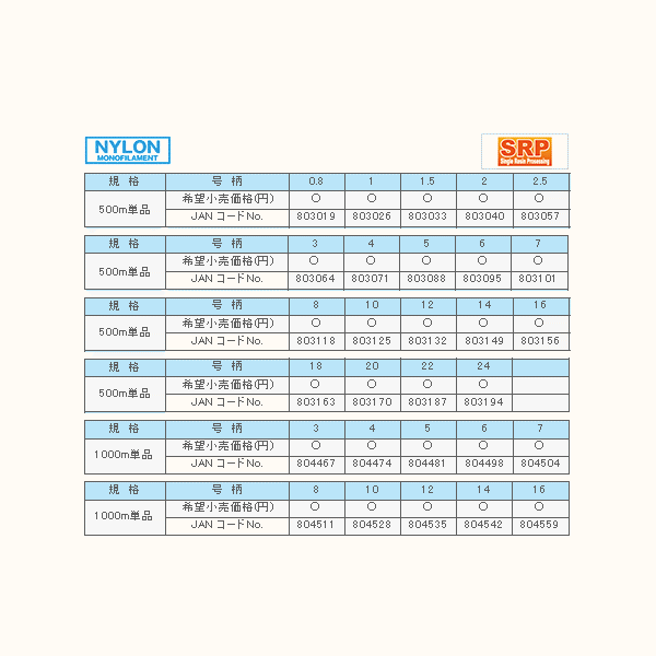 画像: サンライン 海平 1000m 3号