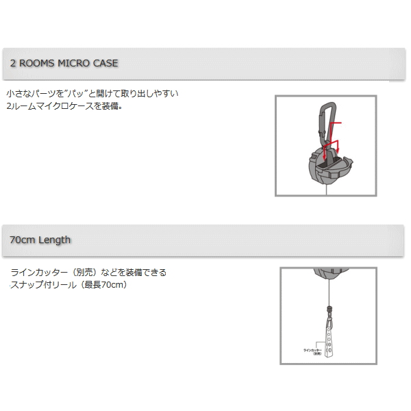 画像: ≪新商品！≫ 第一精工 クリップオンリール＋マイクロケース ブラック