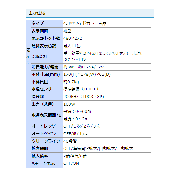 画像: ホンデックス 4.3型ワイドカラーLCD魚探　HE-57C 【代引不可/返品不可】