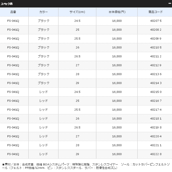 画像: ≪'17年4月新商品！≫ シマノ カットラバーピンフェルトフィットシューズ LT FS-041Q レッド 28cm