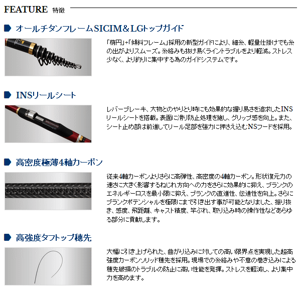 画像3: ≪'17年11月新商品！≫ 宇崎日新 ゼロサム 磯 真 X4 2号 5.3m 〔仕舞寸法 123cm〕 【保証書付き】