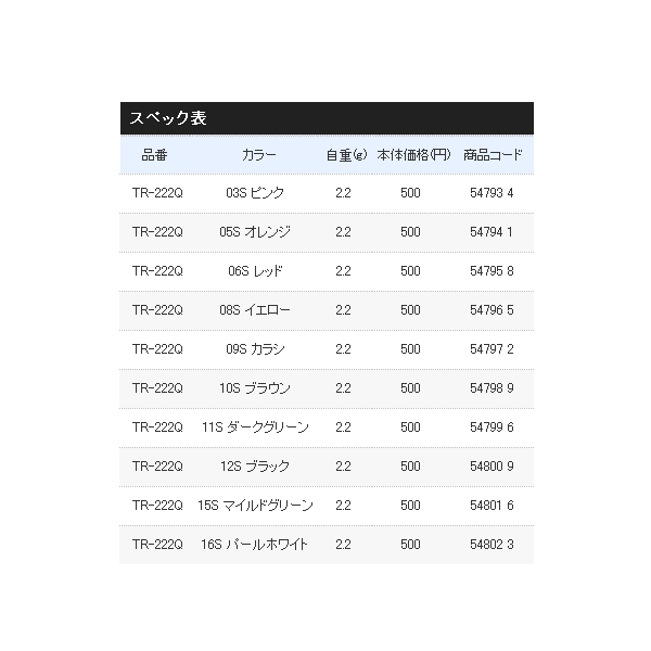 画像: ≪'17年9月新商品！≫ シマノ カーディフ サーチスイマー TR-222Q 11S ダークグリーン 2.2g 【6個セット】