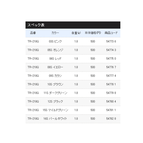 画像: ≪'17年9月新商品！≫ シマノ カーディフ サーチスイマー TR-218Q 10S ブラウン 1.8g 【6個セット】