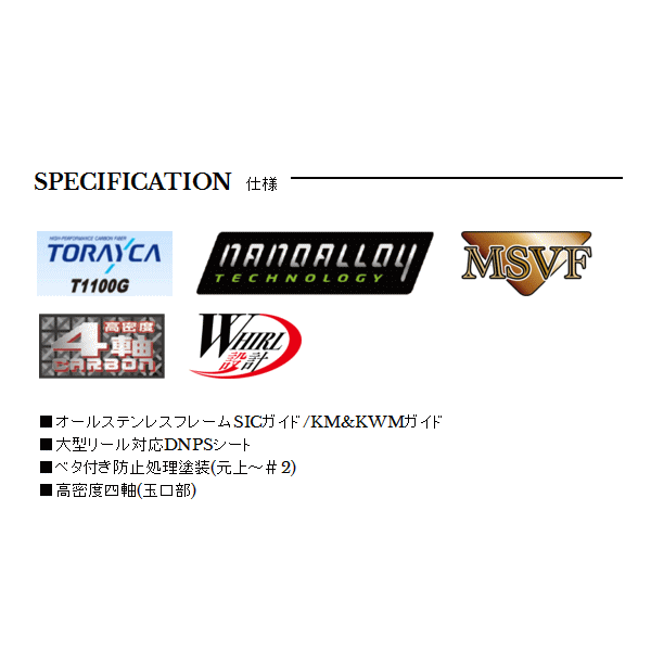 画像2: ≪'18年6月新商品！≫ 宇崎日新 グレイザー 遠投 TNチューン 5号 5.3m 〔仕舞寸法 125cm〕 【保証書付き】